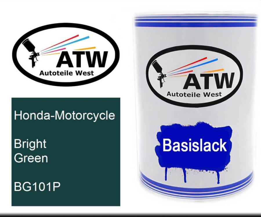 Honda-Motorcycle, Bright Green, BG101P: 500ml Lackdose, von ATW Autoteile West.